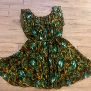 Alice & Olivia abstract watercolor printed dress